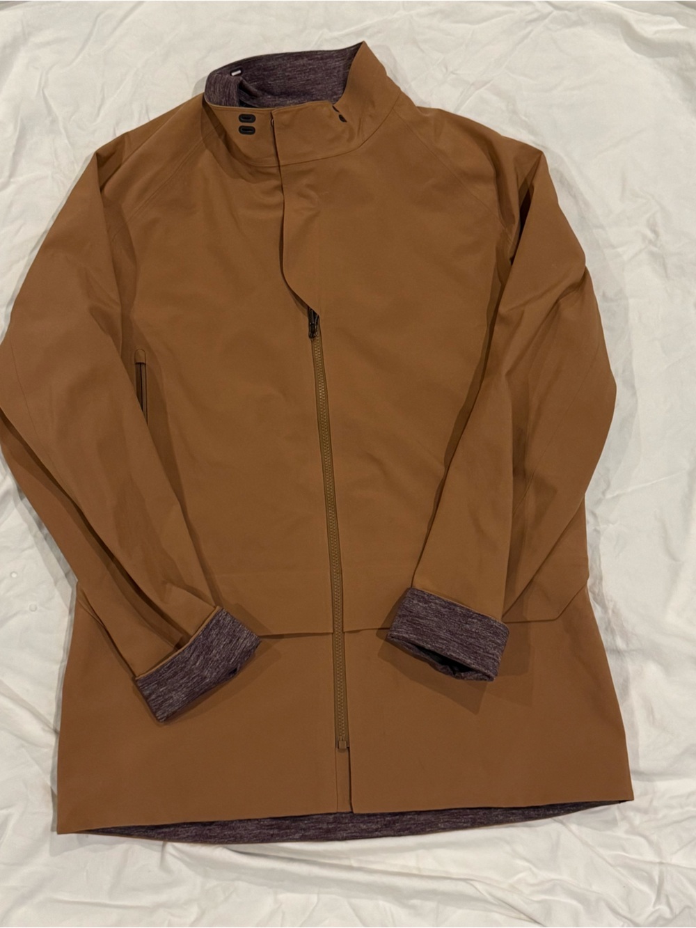 lululemon athletica Brown Utility Jacket with Heathered Plum Lining